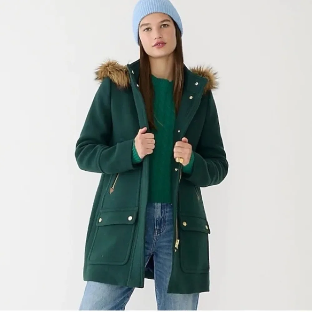 J.Crew Mercantile Vail Parka, hunters green, Size 2